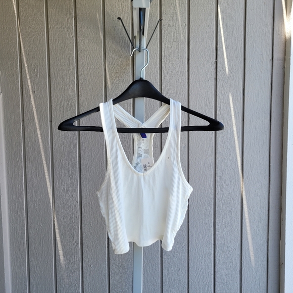 Aeropostale | Crop Halter Lace Back Top NEW Ladies Small Cream - Picture 8 of 14